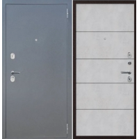 Дверь входная Эталон А-2 Графит букле - Бетон снежный